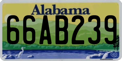 AL license plate 66AB239