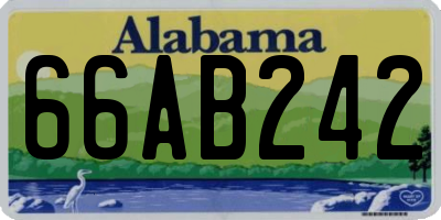 AL license plate 66AB242
