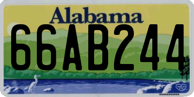 AL license plate 66AB244