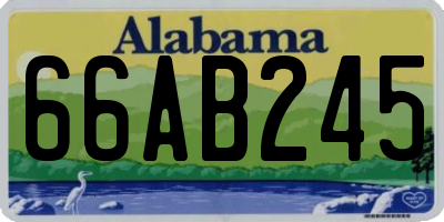AL license plate 66AB245