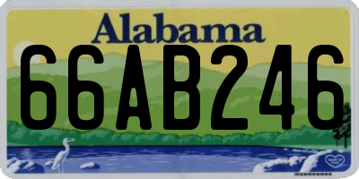 AL license plate 66AB246