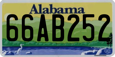 AL license plate 66AB252