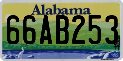AL license plate 66AB253