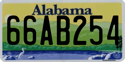 AL license plate 66AB254