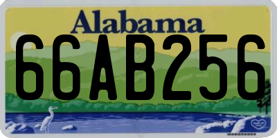 AL license plate 66AB256
