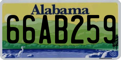 AL license plate 66AB259