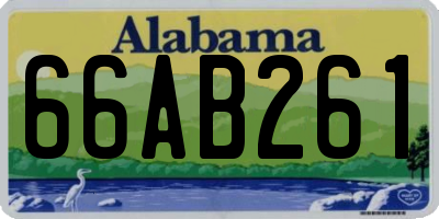 AL license plate 66AB261