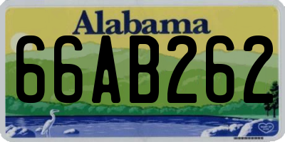 AL license plate 66AB262