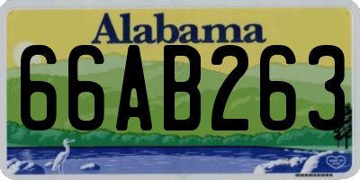 AL license plate 66AB263
