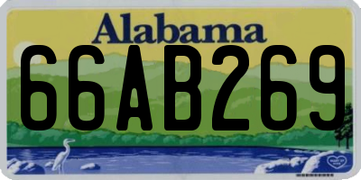 AL license plate 66AB269