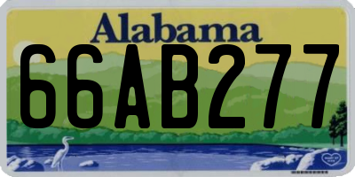 AL license plate 66AB277