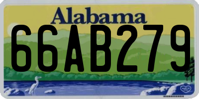 AL license plate 66AB279