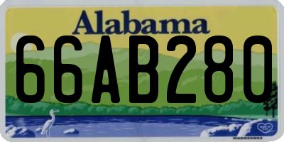 AL license plate 66AB280