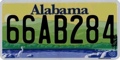 AL license plate 66AB284