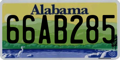 AL license plate 66AB285