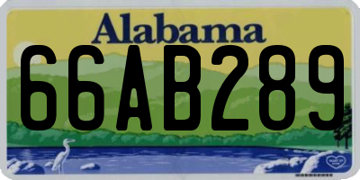 AL license plate 66AB289
