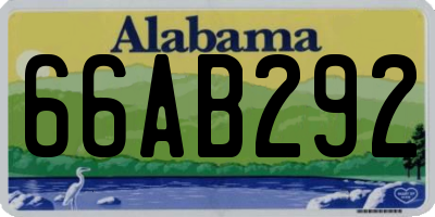 AL license plate 66AB292