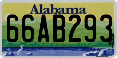 AL license plate 66AB293
