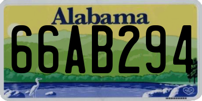 AL license plate 66AB294