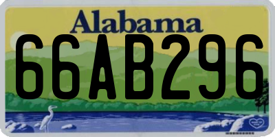 AL license plate 66AB296