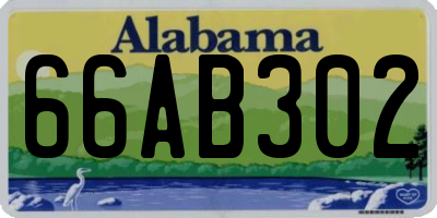 AL license plate 66AB302
