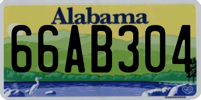 AL license plate 66AB304