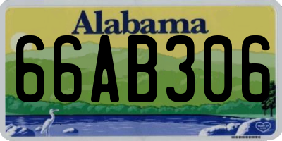 AL license plate 66AB306