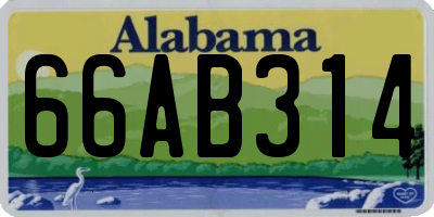 AL license plate 66AB314