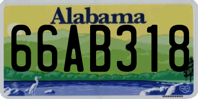 AL license plate 66AB318