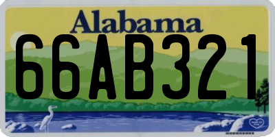 AL license plate 66AB321
