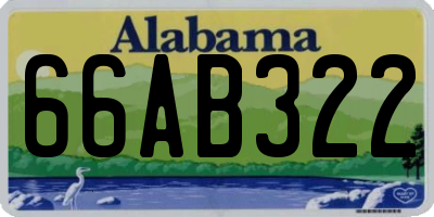 AL license plate 66AB322