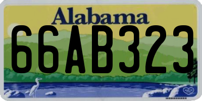AL license plate 66AB323