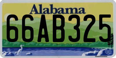 AL license plate 66AB325