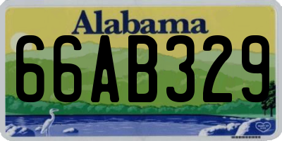 AL license plate 66AB329