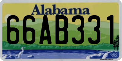 AL license plate 66AB331