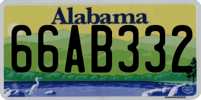 AL license plate 66AB332