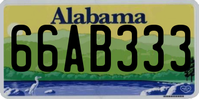 AL license plate 66AB333