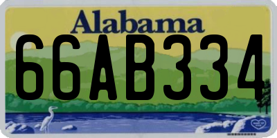 AL license plate 66AB334