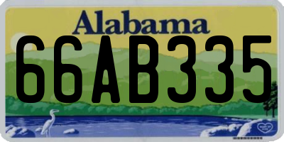 AL license plate 66AB335