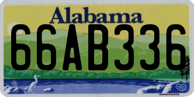 AL license plate 66AB336