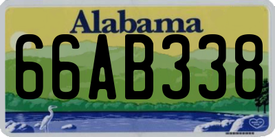 AL license plate 66AB338