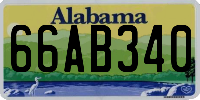 AL license plate 66AB340