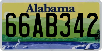 AL license plate 66AB342