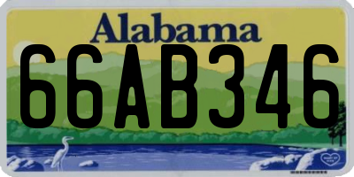 AL license plate 66AB346
