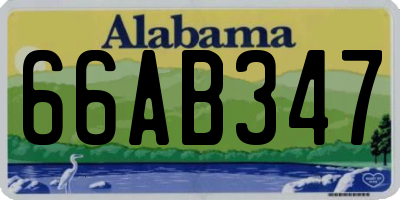 AL license plate 66AB347