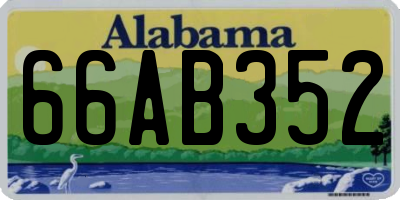 AL license plate 66AB352