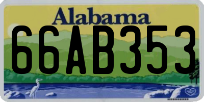 AL license plate 66AB353