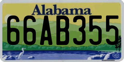 AL license plate 66AB355