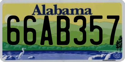 AL license plate 66AB357