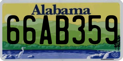 AL license plate 66AB359